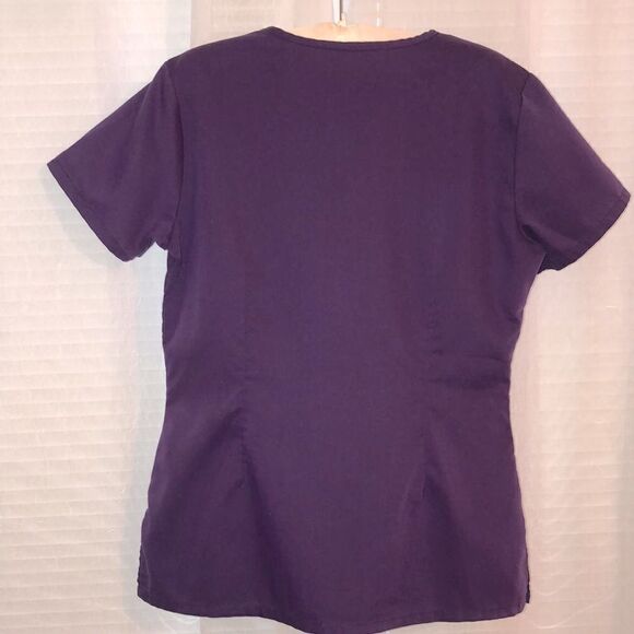 Grey’s Anatomy M Deep Purple Plum Scrub Top - Picture 2 of 15